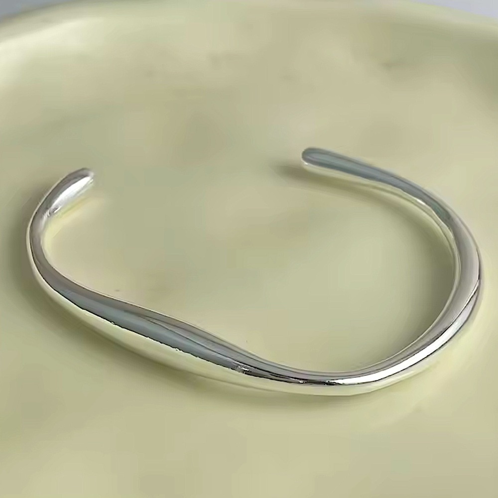 Silver Stackable Star Irregular Bangle Bracelet S… - image 6